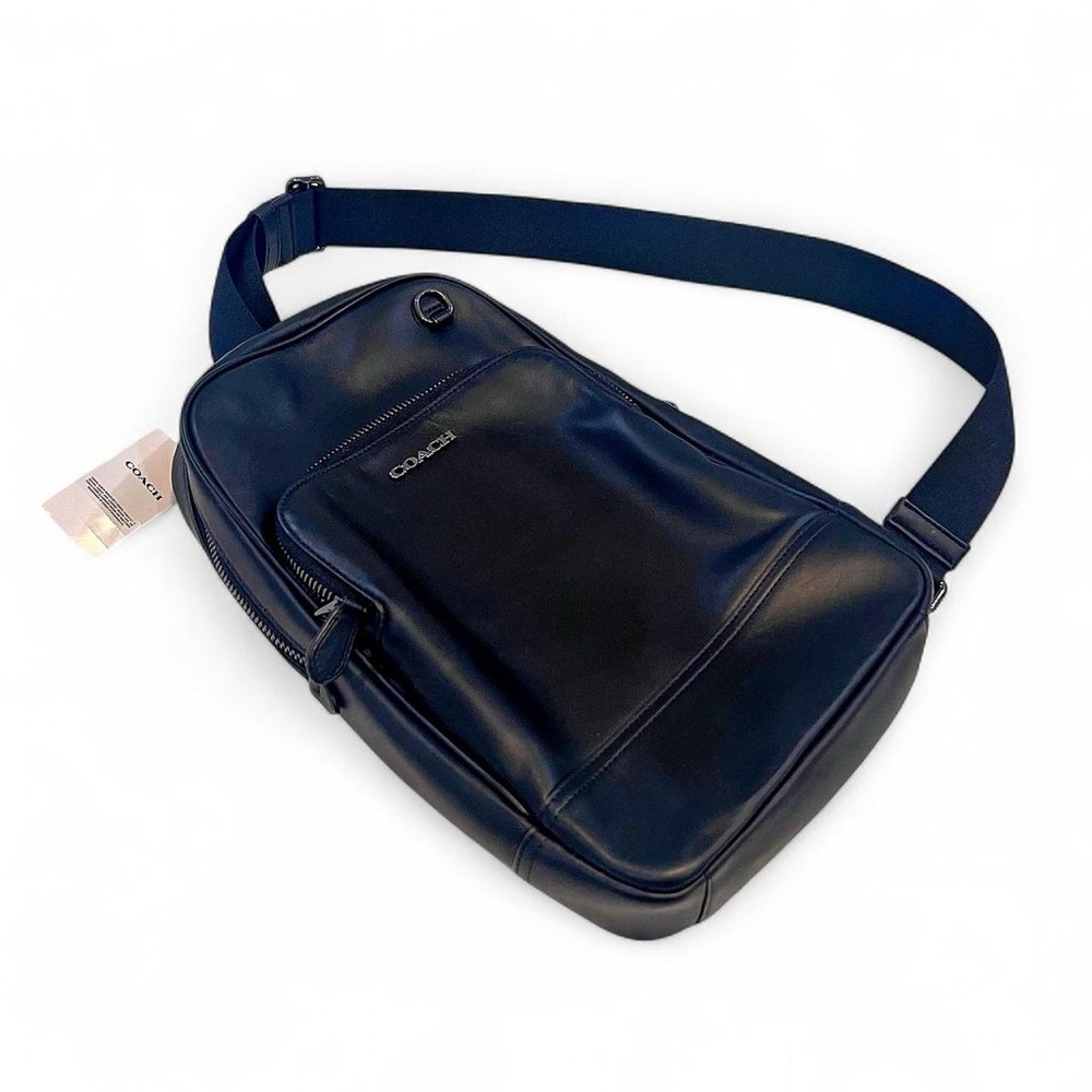 Coach Black Leather Cross Body Bag